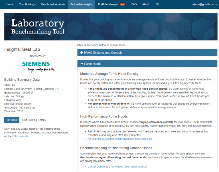 Increasing Lab Sustainability with Better Lab Benchmarking kW
